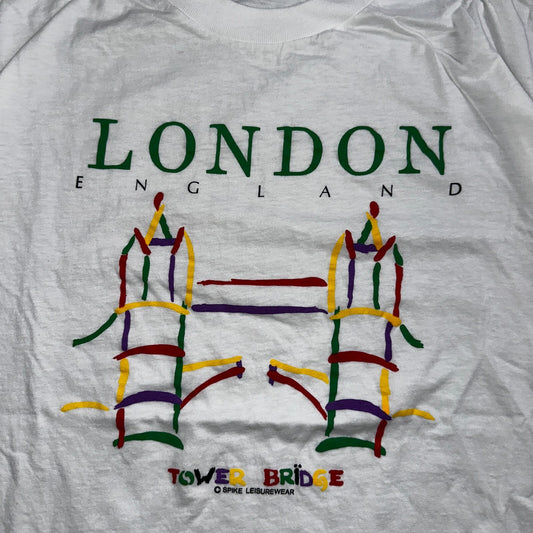 London England VTG T Shirt Tower Bridge Single Stitch Europe Travel Graphic