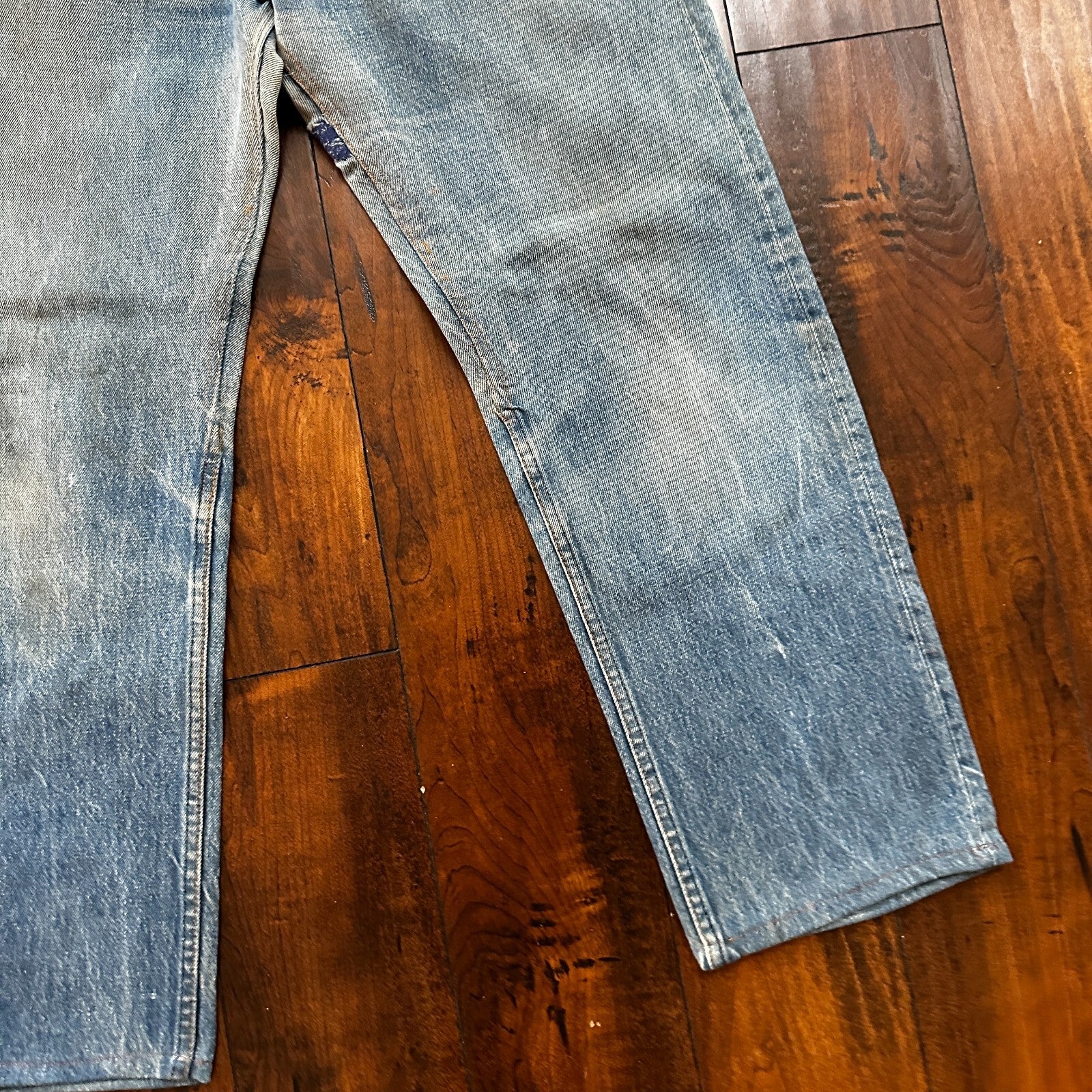 VTG USA Levis 501 Button Fly 80s Tag Jeans 32x27 Straight Leg Thrashed Ripped