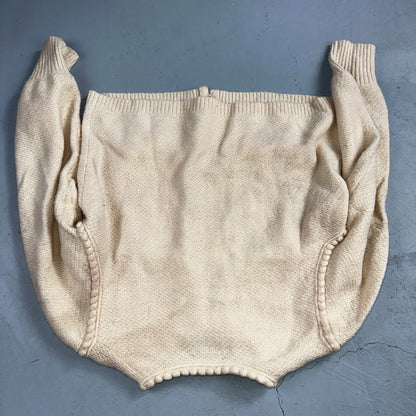 J. Crew Odette Lady Sweater Ivory Boucle Knit Gold Button Cardigan Jacket M