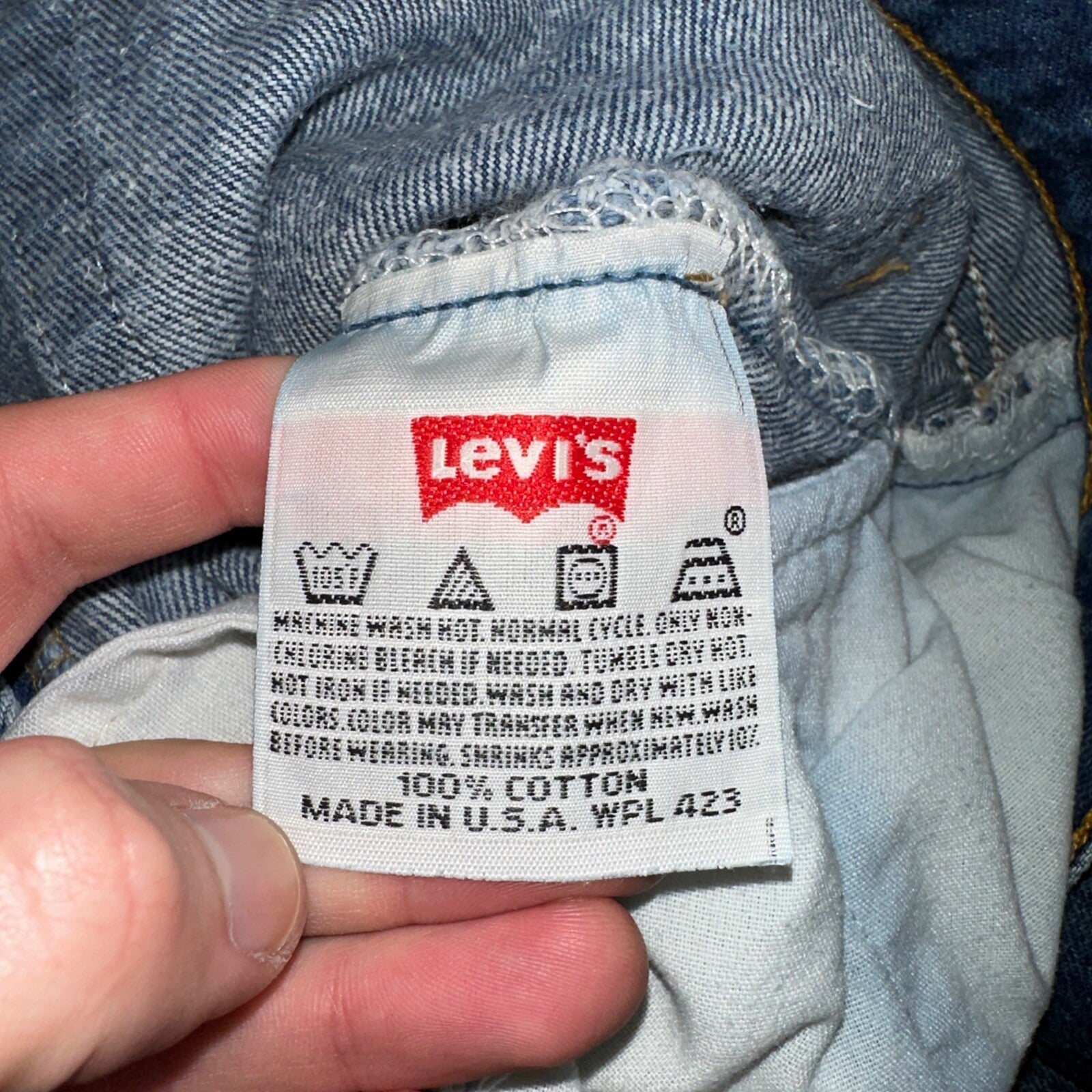 Levis 501 Vintage 90s USA XX Straight Leg Jeans Blue Med Wash 34x34 Act 31x30