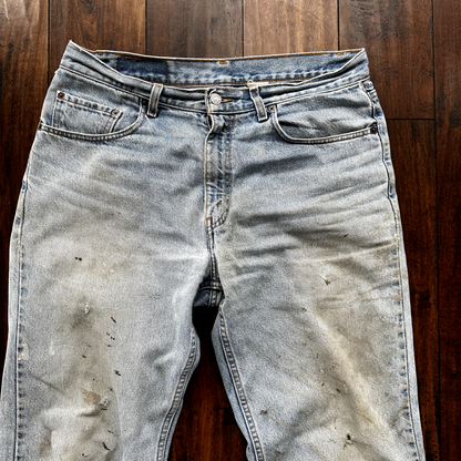 Levis 901 Vintage 90s Straight Leg XX Jeans 34x32 Relaxed Light Wash Act 33x31