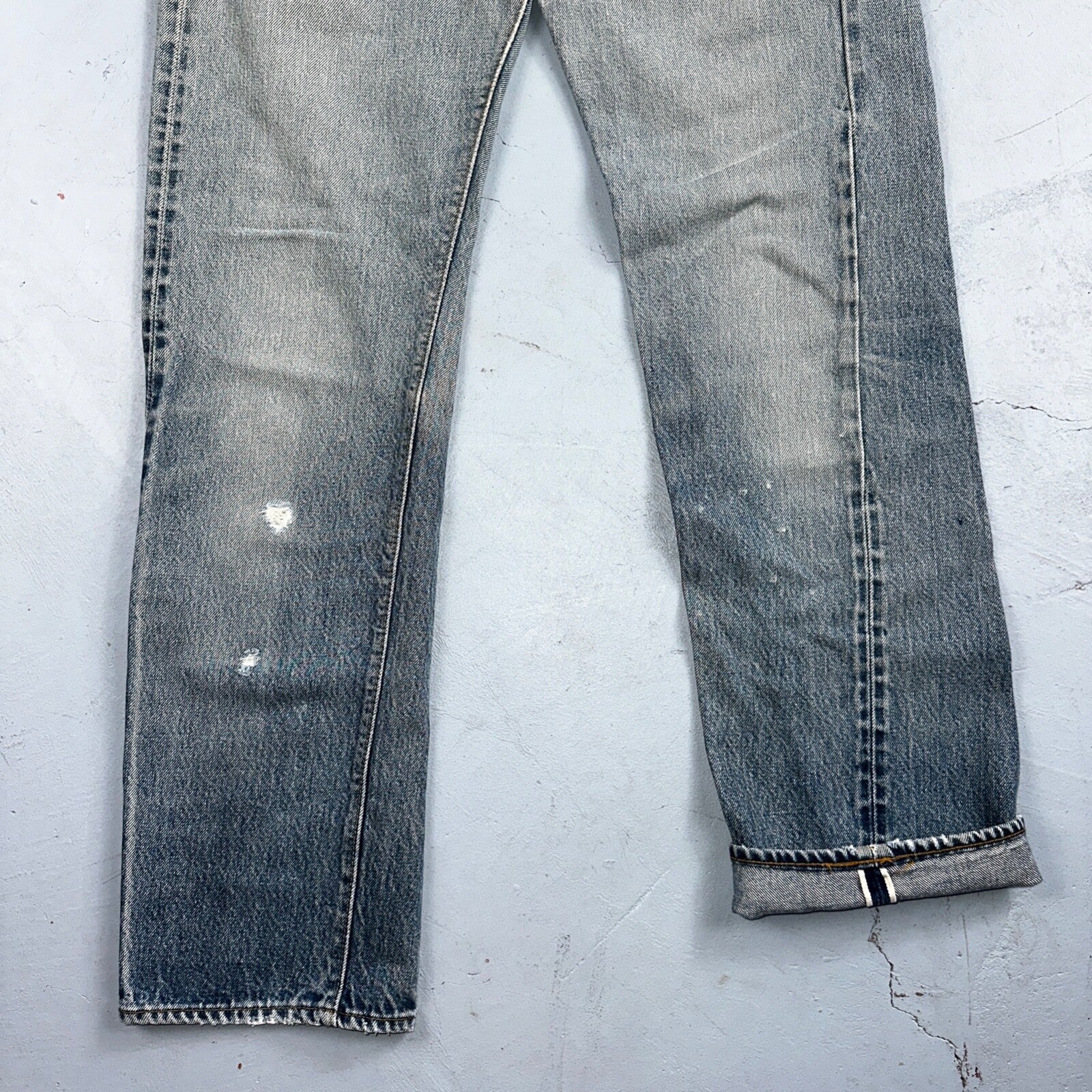 Levis 501 Vintage 80s Redline Selvedge USA XX Jeans Light Wash 30x36 Act 27x31
