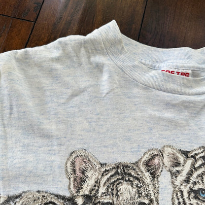 Busch Gardens White Tigers Vintage T Shirt Animals Cats Love Cute Rap Single T