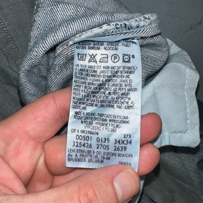 Levis 501 Vintage Y2K XX Straight Leg Jeans Blue Med Wash 34x34 Act 33x30