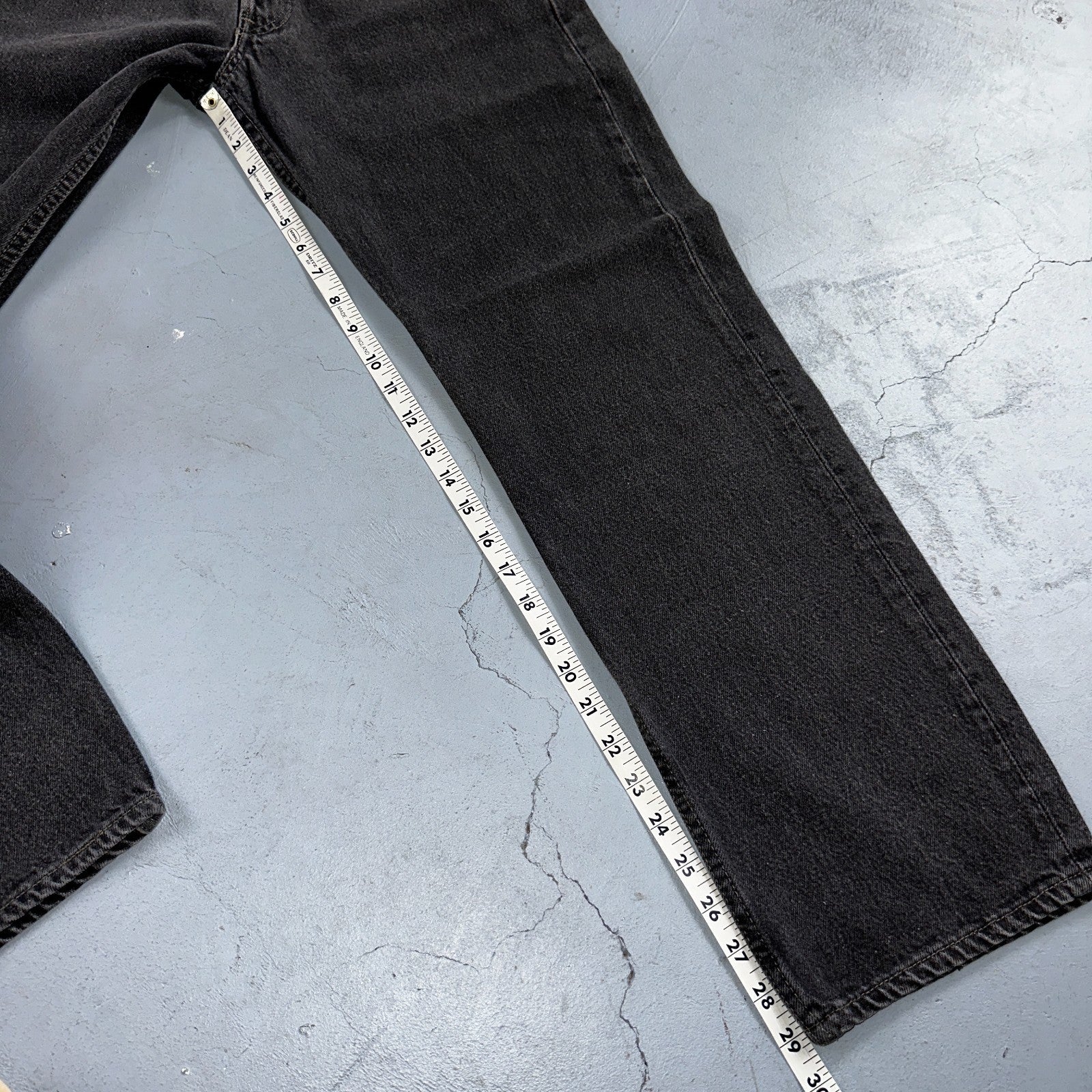 Levis 501 Vintage 90s USA XX Straight Leg Jeans Black Light Wash 33x30 Act 30x29