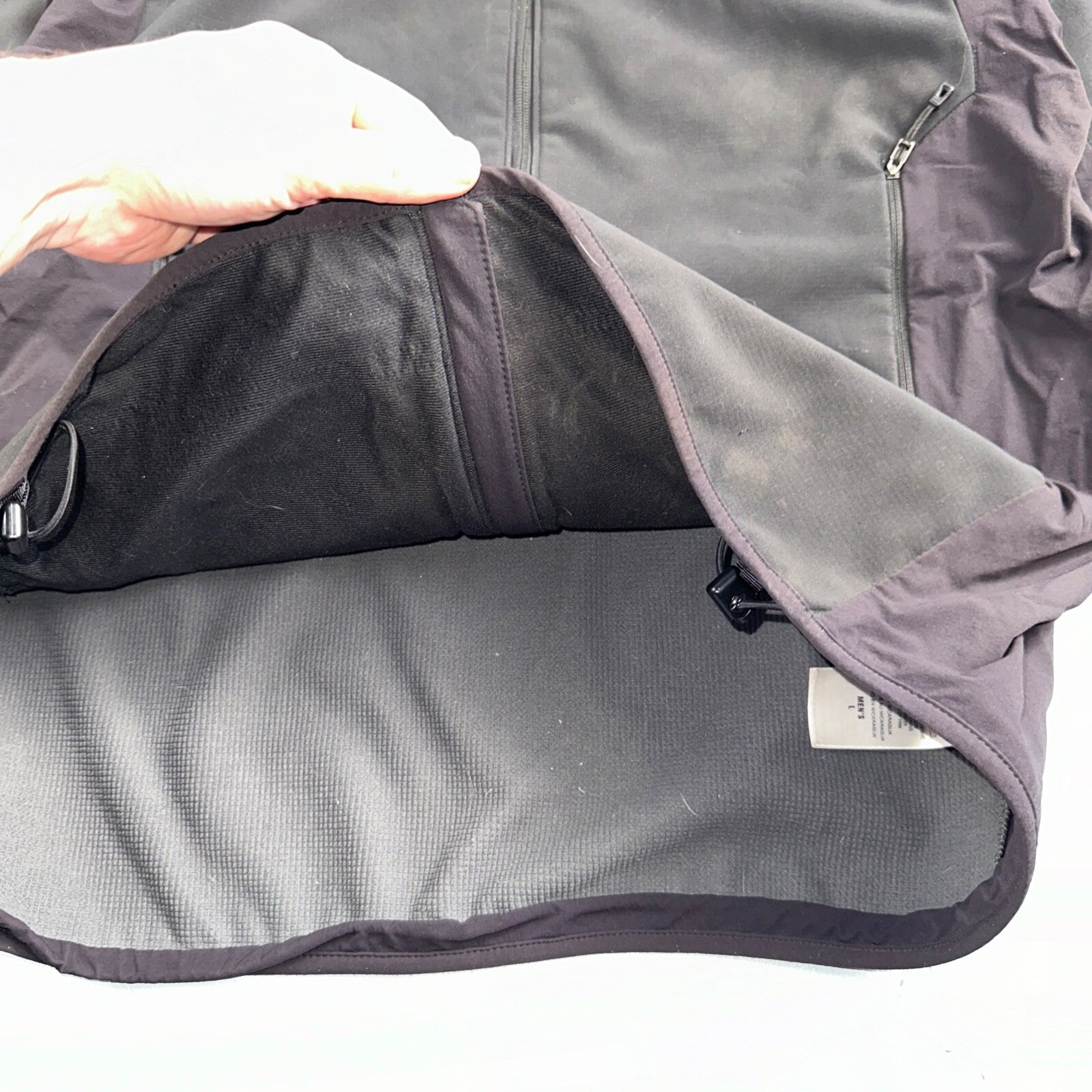 Patagonia Men’s L Black Adze Polartec Hybrid Jacket Coat Company Logo Full Zip