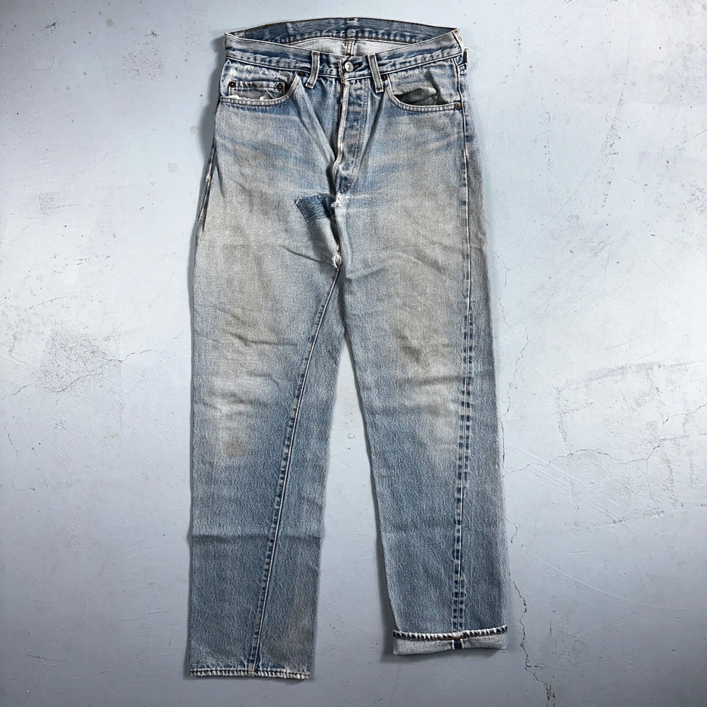 Levis 501 Vintage 80s Redline Selvedge USA XX Jeans Med Wash 32x36 Act 30x31