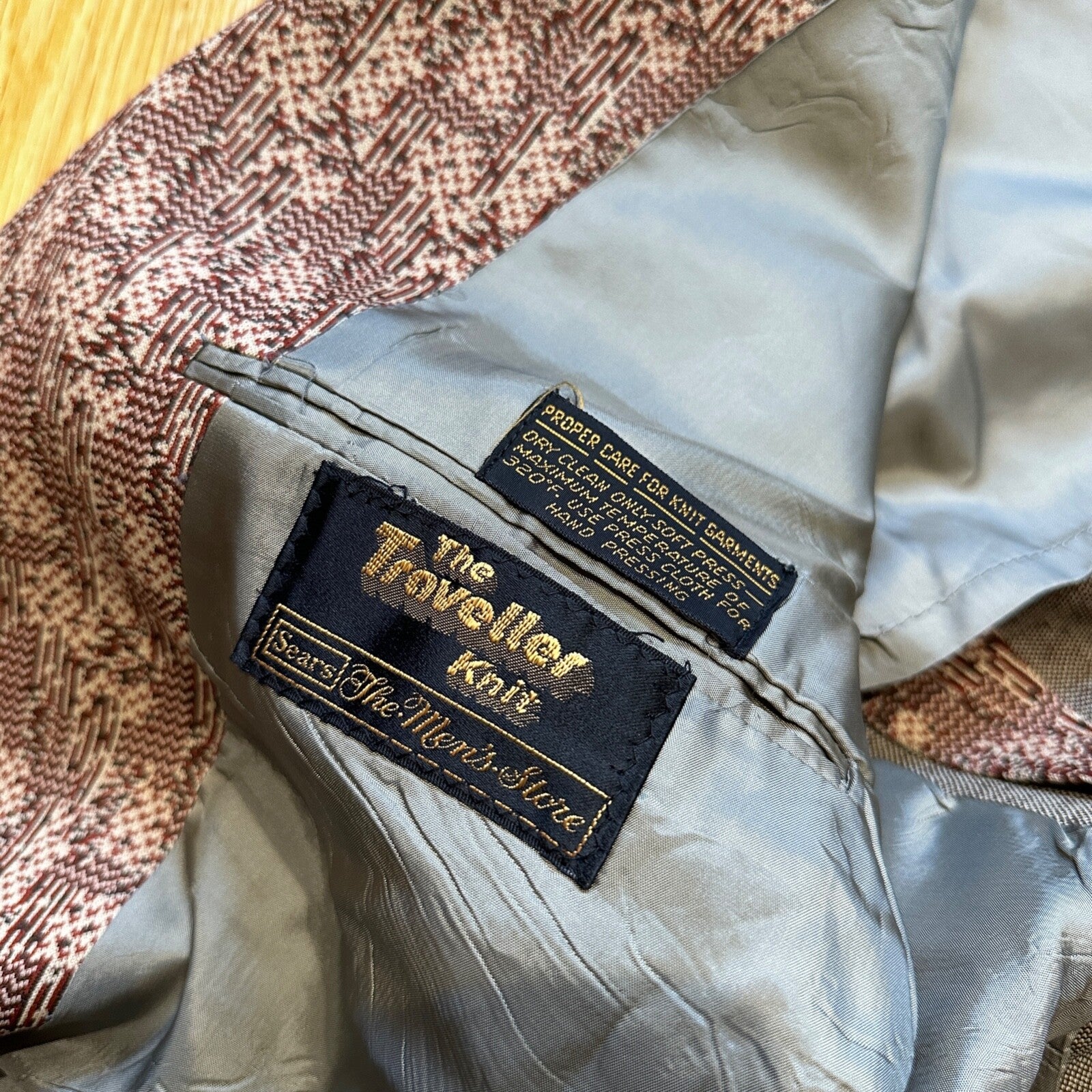 1960s 1970s Navy USA Sport Jacket VTG Mens Suit 44 Rockabilly Stripe Plaid Crazy