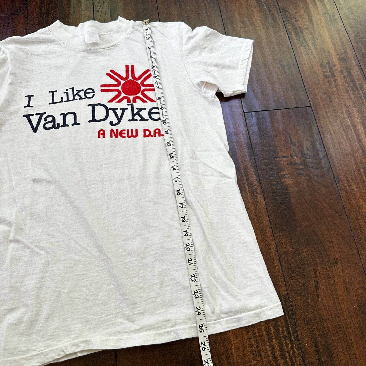 I Like Van Dyke VTG T Shirt Sun Funny Car Driving Girl Political 1970s 70s Cruz