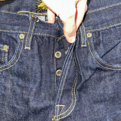 Brave Star Jeans Mens 30x30 Blue Selvedge Cone Denim Dark Wash Button Fly