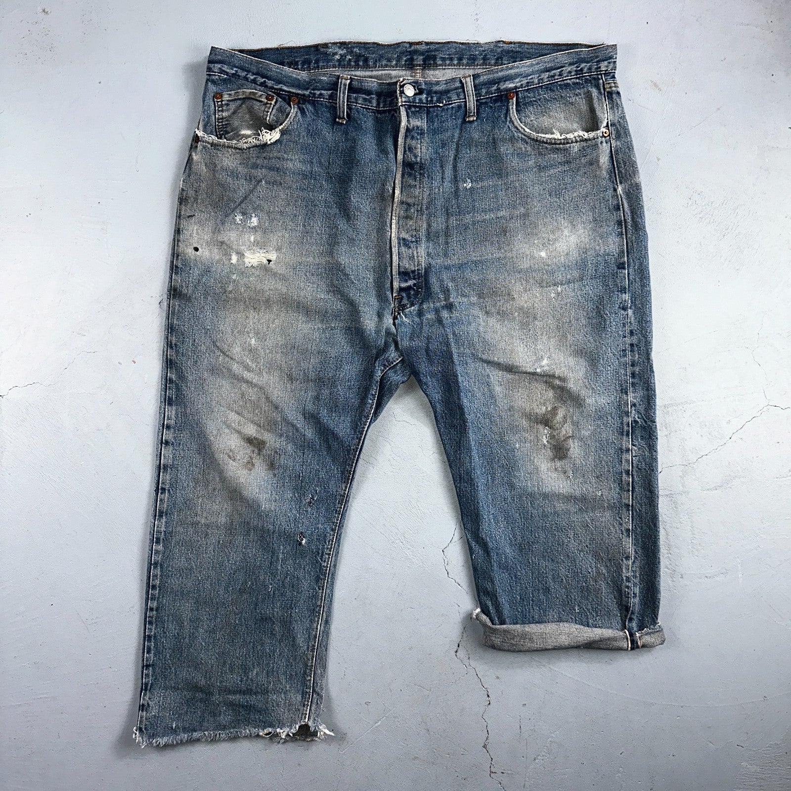 Levis 501 Vintage 70s SS Redline Selvedge USA XX Jeans Med Wash 48x30 Act 43x22