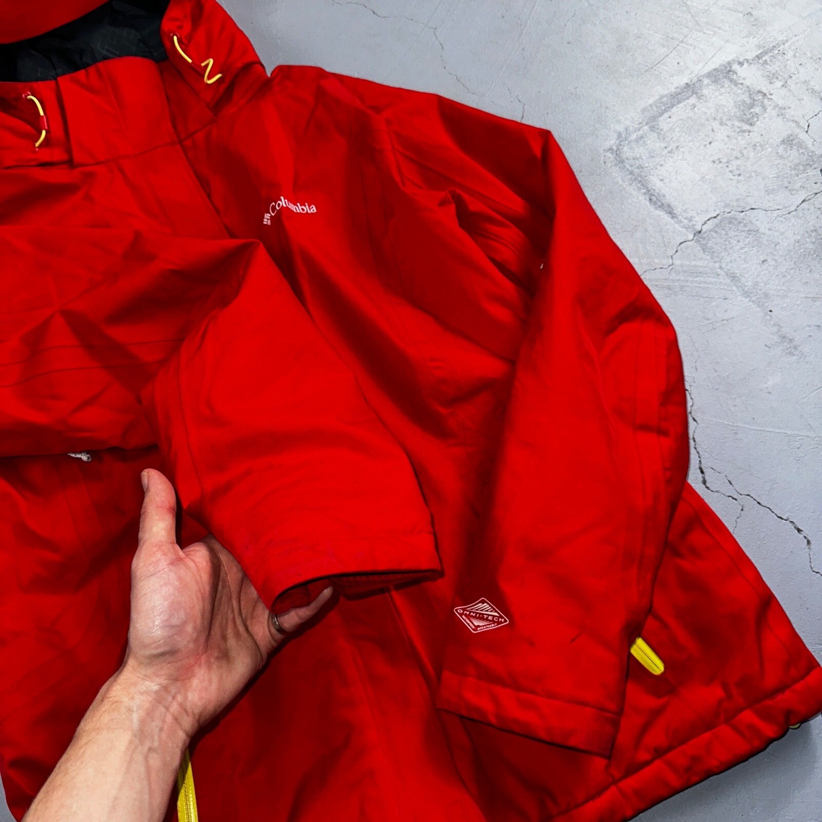 Columbia Women's Veloca Vixen II Jacket Coat Parka Omni Tech L Red Waterproof