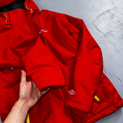 Columbia Women's Veloca Vixen II Jacket Coat Parka Omni Tech L Red Waterproof