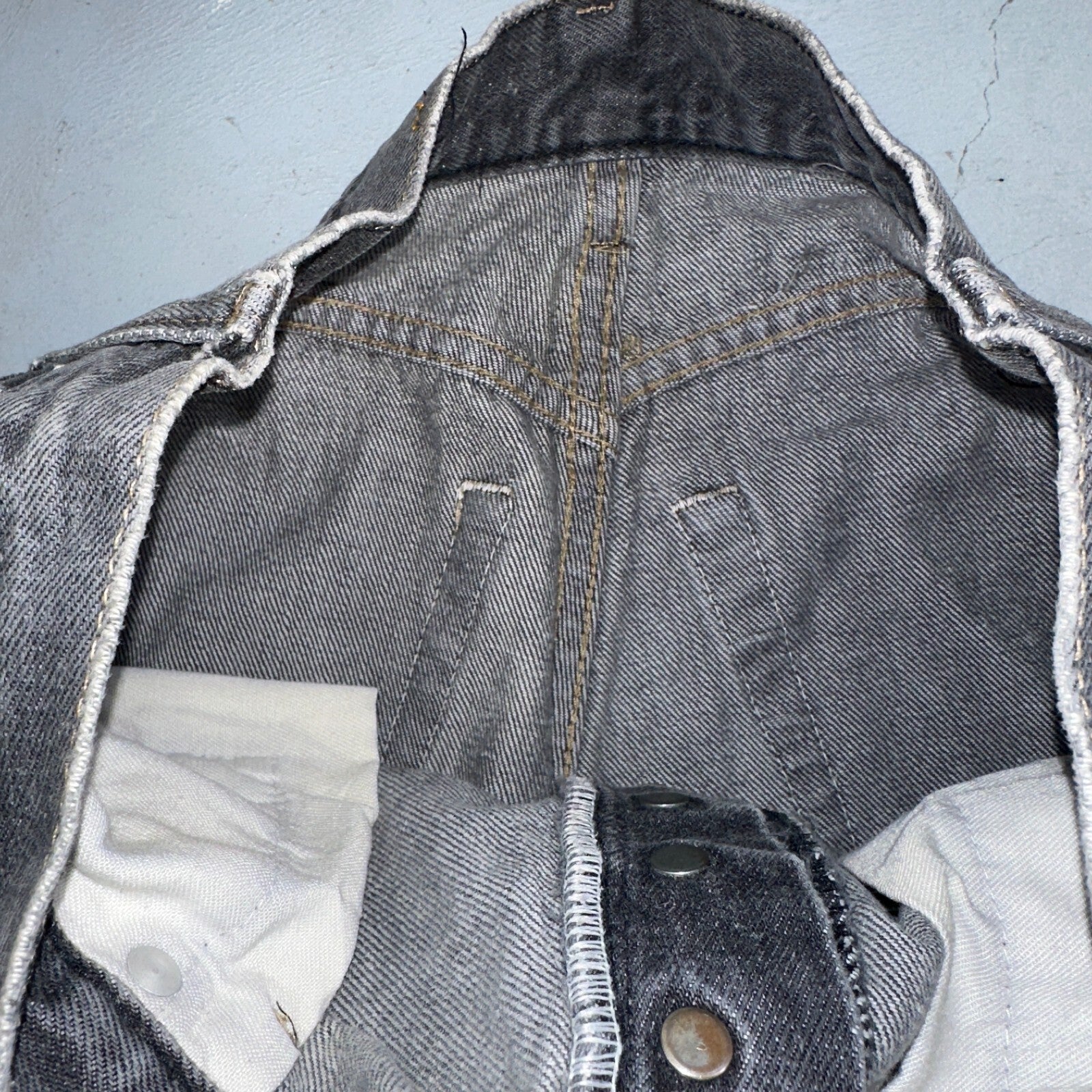 Levis 501 Vintage 80s USA XX Straight Leg Jeans Womens Faded Grey Wash Act 26x31