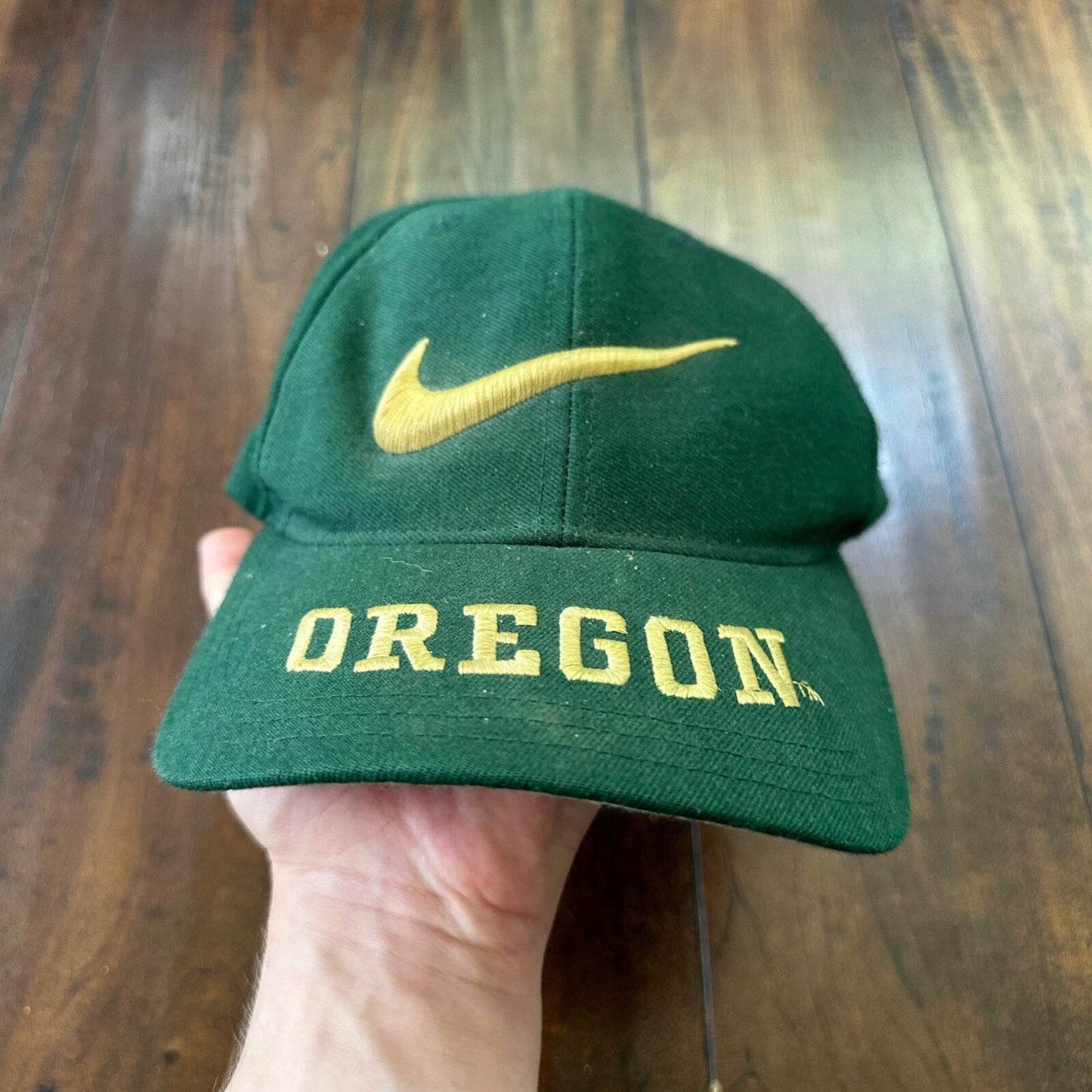 Oregon Nike Swoosh Vintage Hat Cap Snapback 90s Green Big Embroidery OSU Beavers