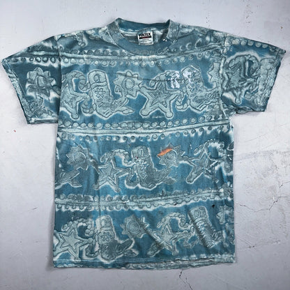 Tultex Tie Dye VTG T Shirt Medium Punk Rock Grunge Thrashed Paint Stained