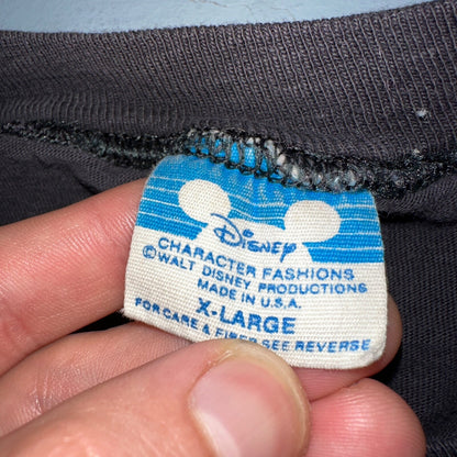 Disney Mickey Mouse 90s VTG T Shirt Faded Black Single Stitch Graphic XL Classic