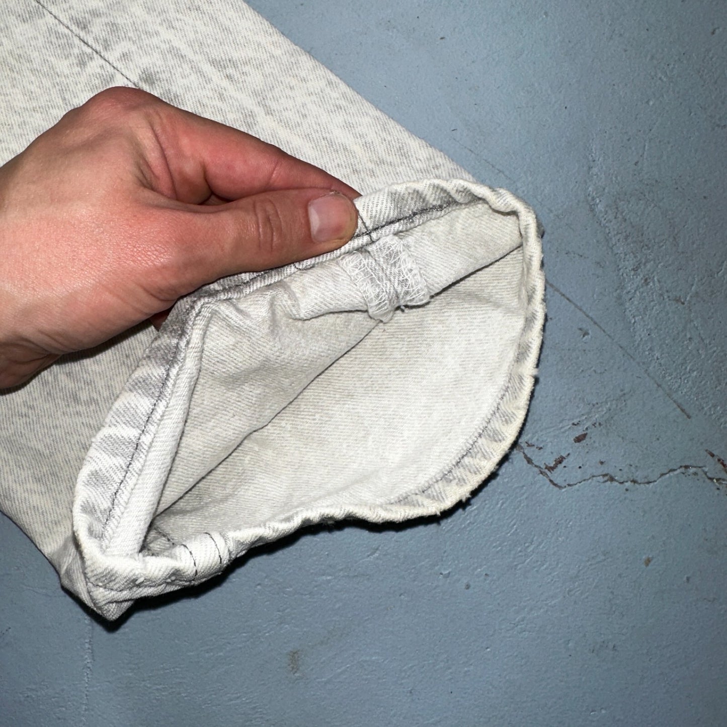 Levis 501 Vintage 90s USA XX Straight Leg Jeans 31x30 Gray Light Wash Act 31x29