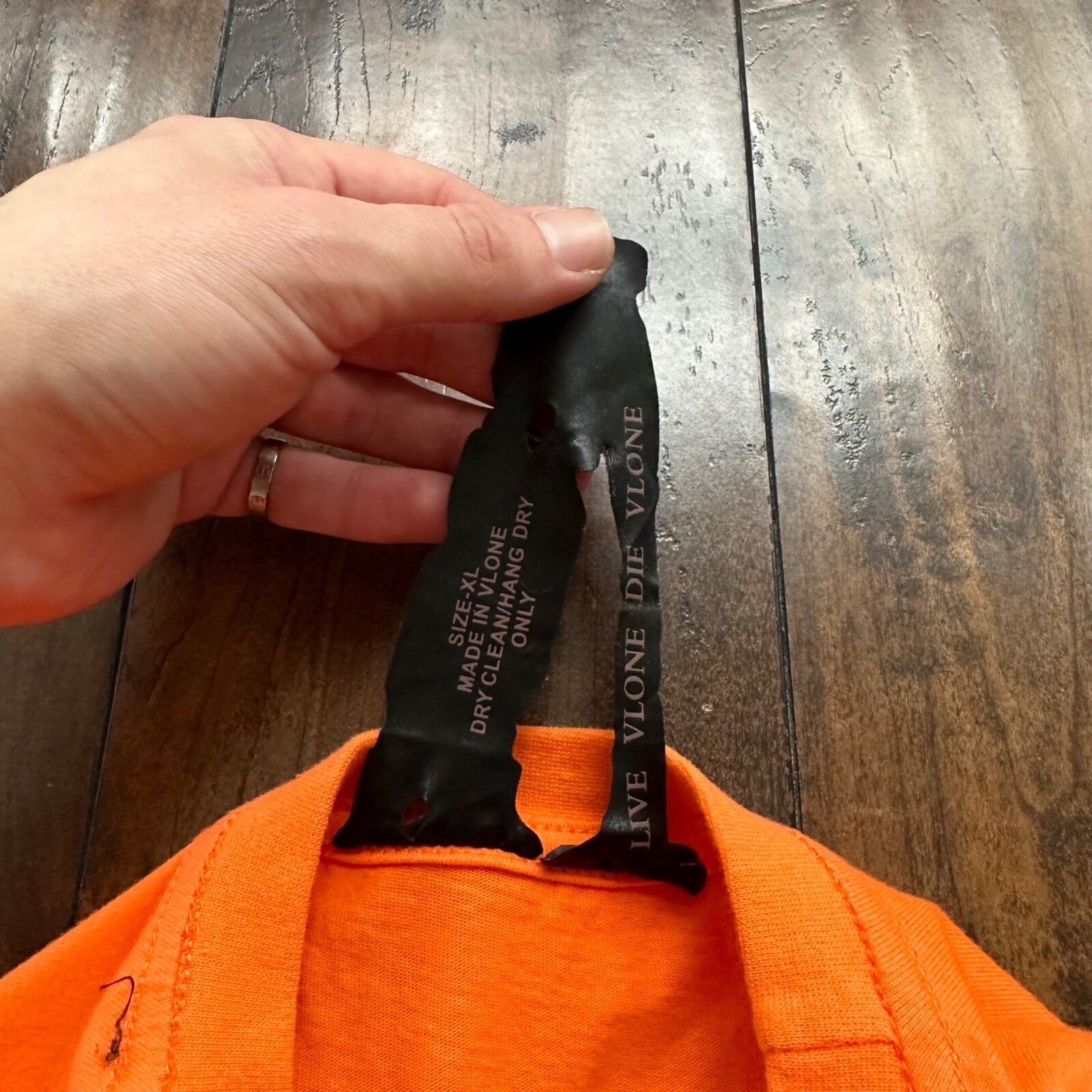 Vlone T-Shirt Orange 100% Authentic Rare USA XL