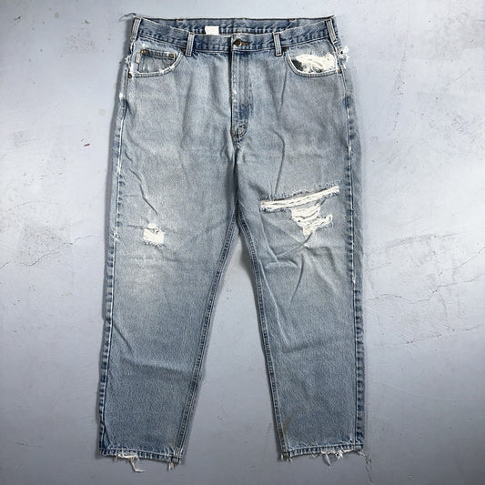 Carhartt B17 DST Relaxed Fit Denim Blue Jeans Mens 40x32 Workwear Denim