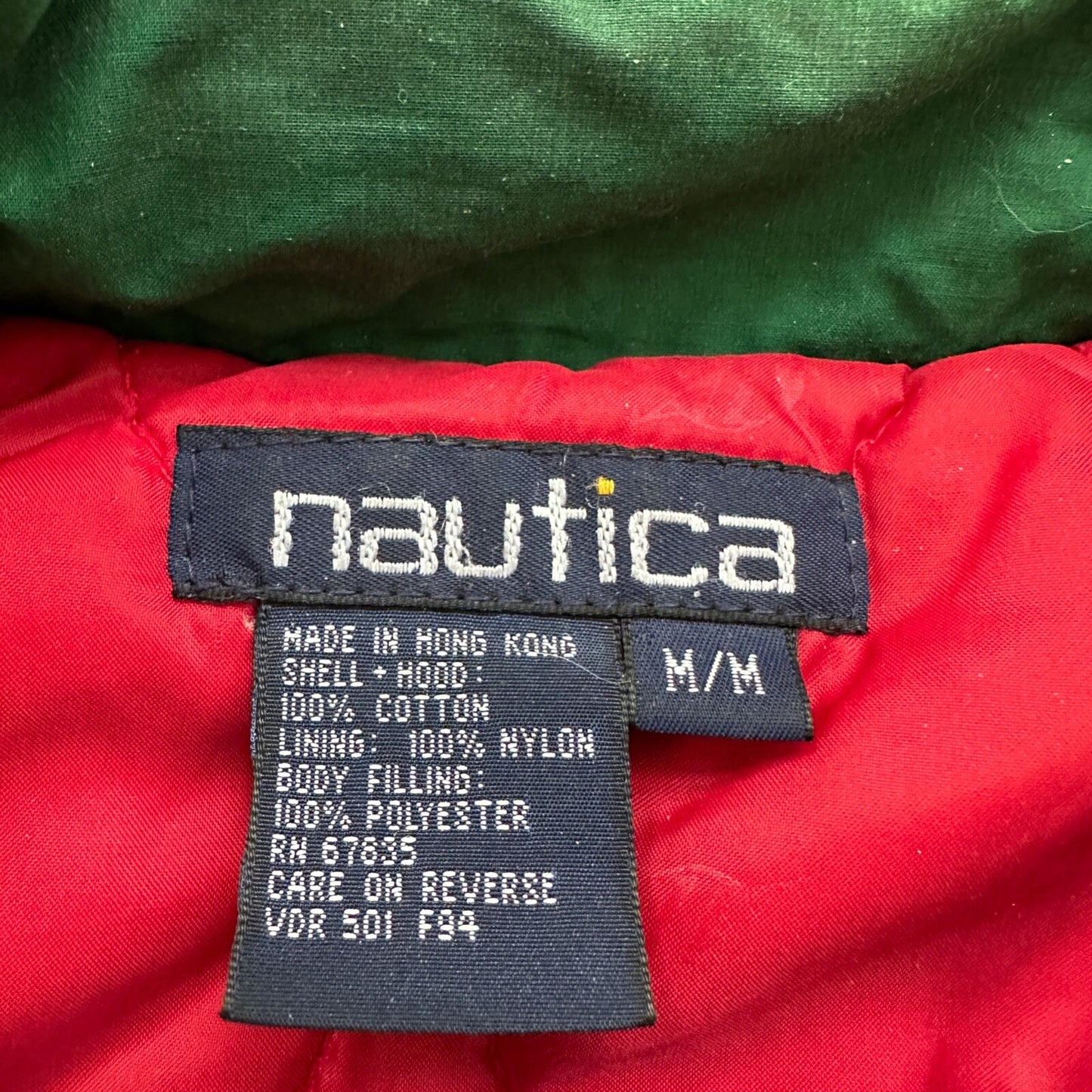 VTG Nautica Sport Racer Mens Color Block Jacket Coat M 90s Full Zip Rare