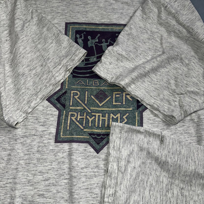 Oneita Albany River Rhythms Music VTG T Shirt Band 90s Single Stitch Gray Jazz