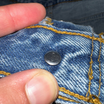 Levis 501 Vintage 90s USA XX Straight Leg Jeans Blue Light Wash 35x34 Act 33x30