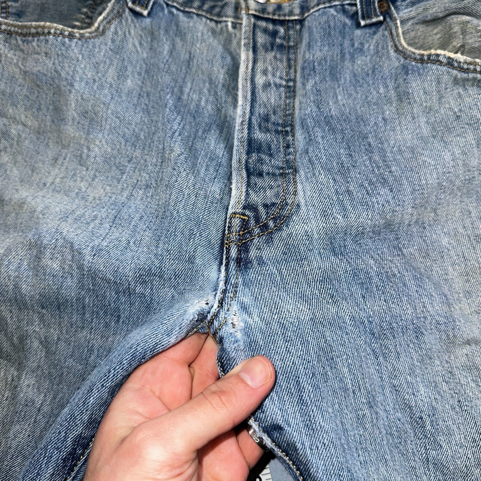 Levis 501 Vintage Y2K XX Straight Leg Jeans Blue Light Wash 36x34 Act 35x31