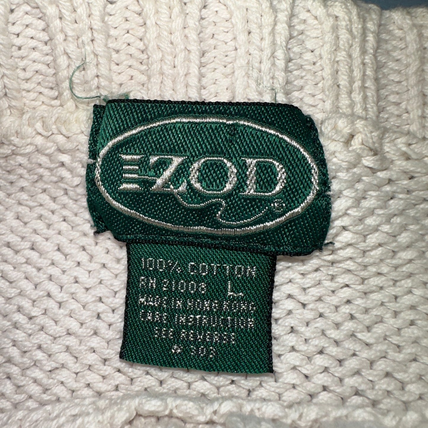Izod VTG Sweater Mens L Striped Nautical Fisherman Yacht Club 80s 90s Geometric