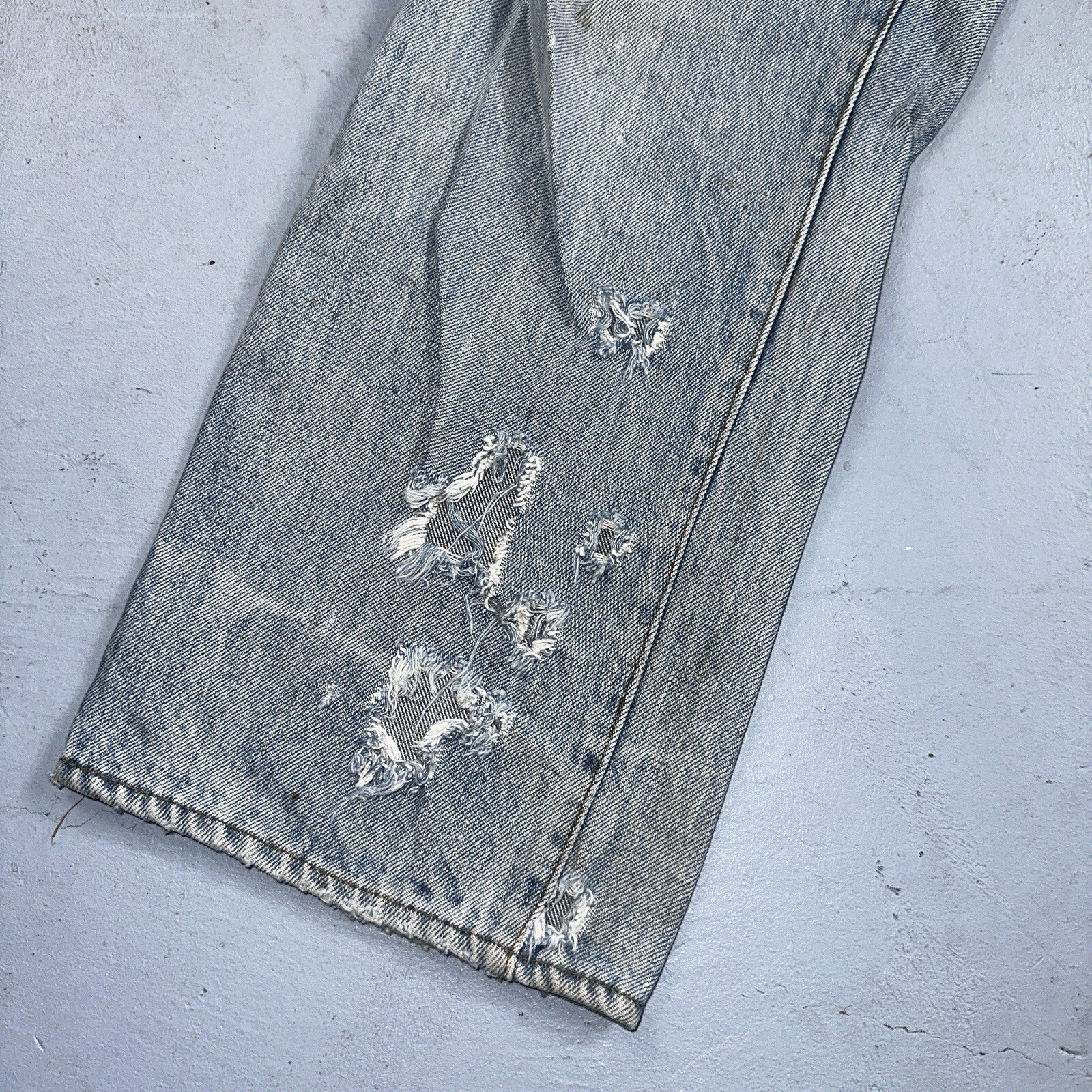 Levis 501 Vintage 80s Redline Selvedge USA XX Jeans Light Wash 36x31 Act 33x28