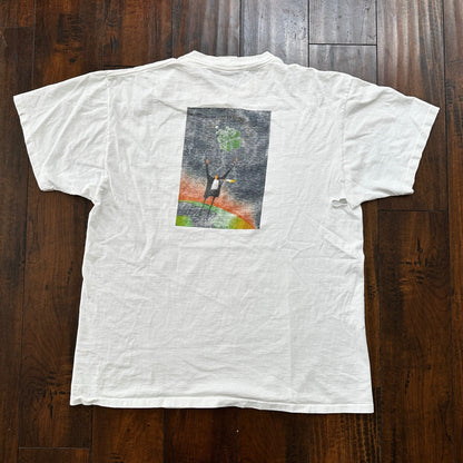 Shamrock Computer PC Vintage T Shirt Oneita 90s Thrashed WWE Sports Earth Music