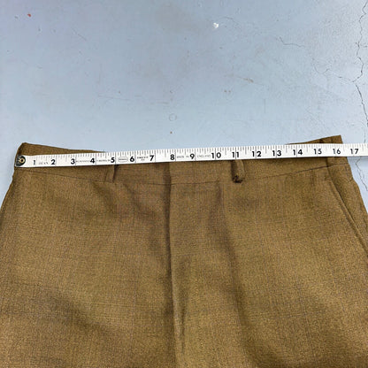 VTG Mens 3 PC Suit 42 Jacket Coat Pants Vest Plaid Rockabilly 70s 1970s Brown