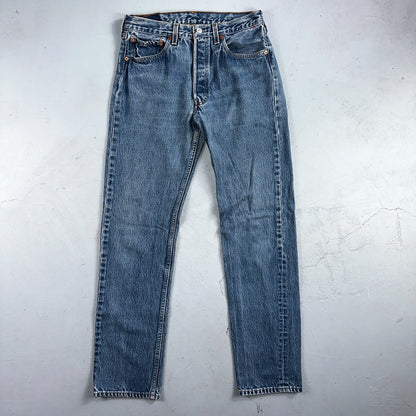 Levis 501 Vintage 90s USA XX Straight Leg Jeans Blue Med Wash 32x36 Act 29x32
