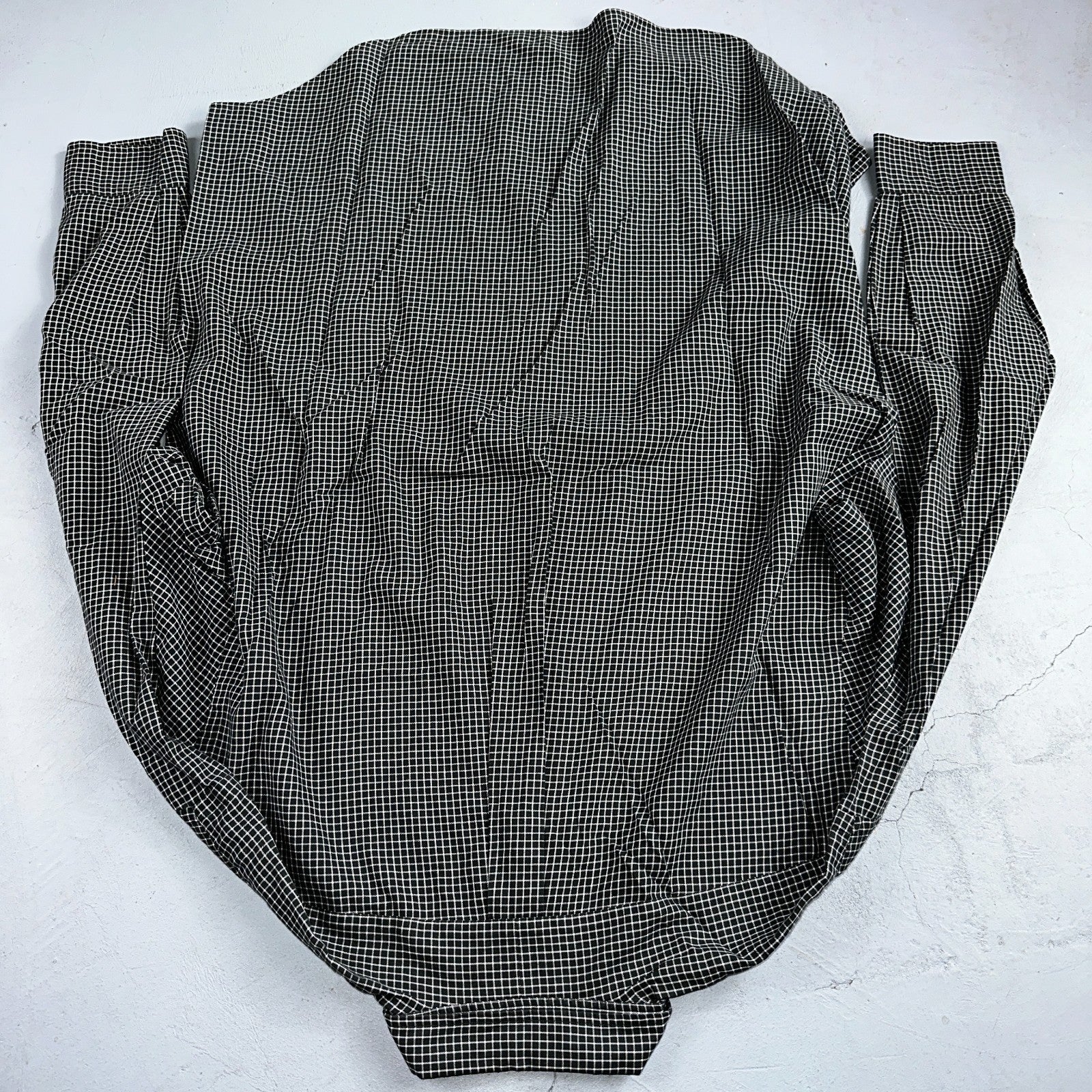 Ralph Lauren Polo VTG Button Down Shirt Men's L Black Plaid Blake Checker Board