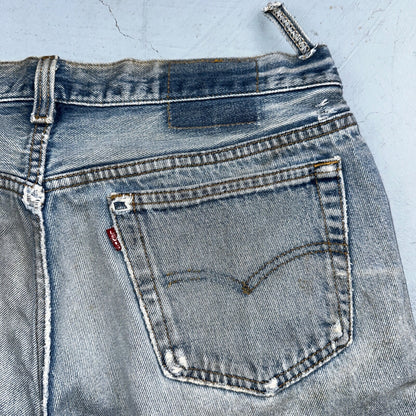 Levis 501 Vintage 90s USA XX Straight Leg Jeans Blue Thrashed 36x36 Act 33x31