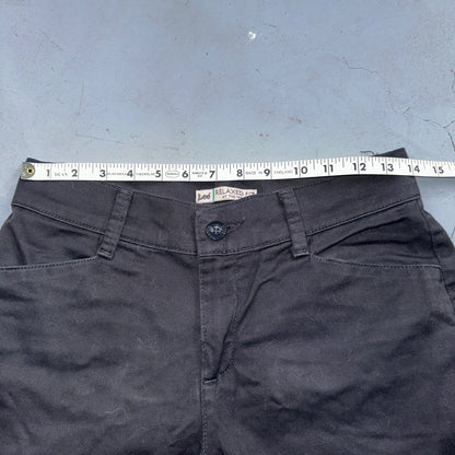 Lee Relaxed Fit Jeans Women's Size 4 Medium Black Straight Denim Y2K Work Wear