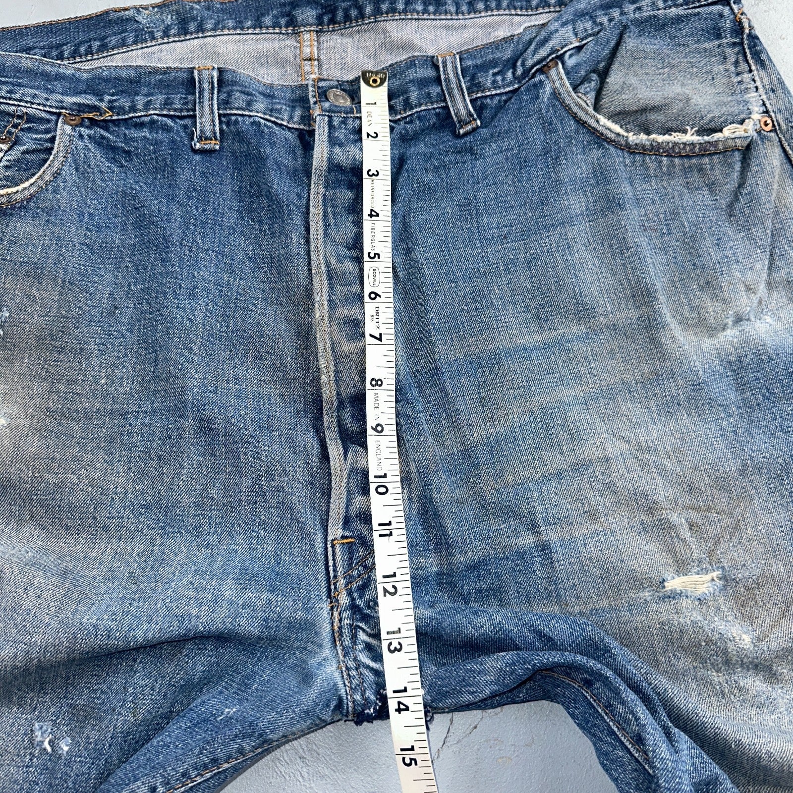 Levis 501 Vintage 70s SS Redline Selvedge USA XX Jeans Med Wash 48x30 Act 44x27