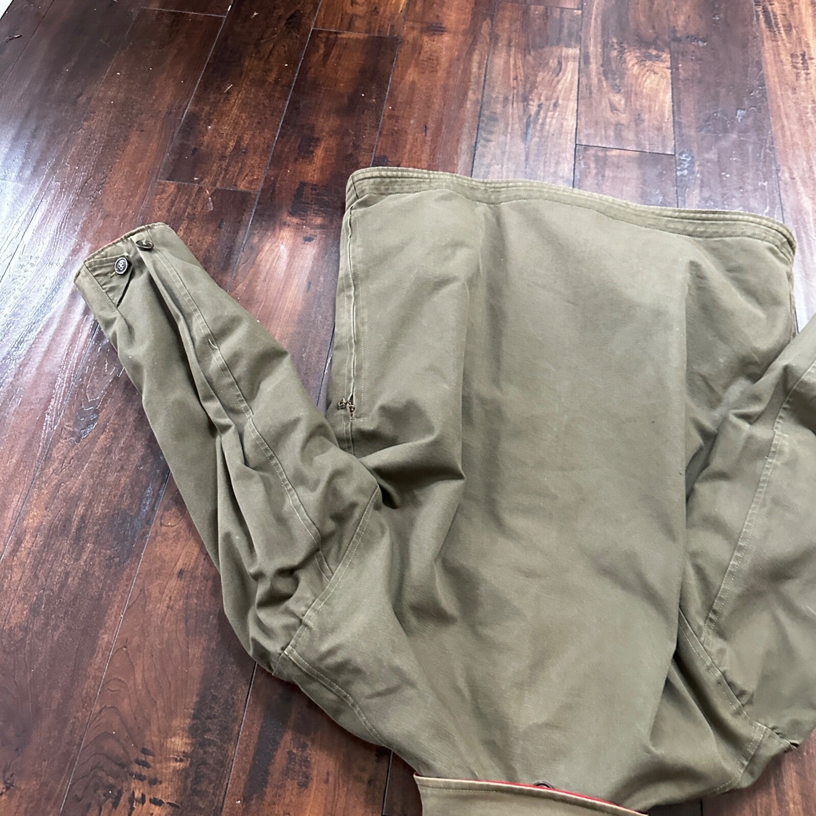 VTG 40s 50s Wool Western Coat Jacket Rockabilly Red Military Green WWII RARE