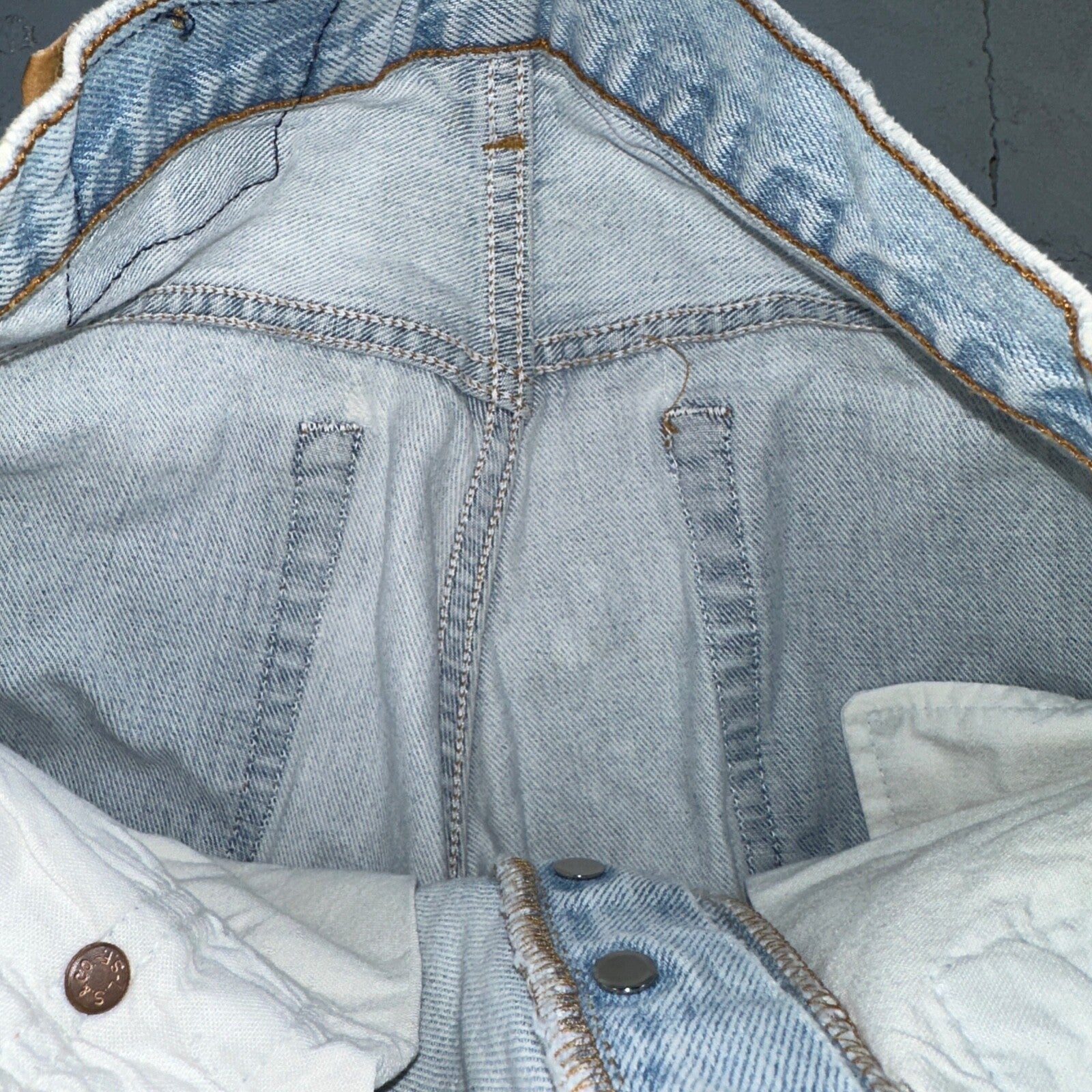 Levis 501 Vintage 90s USA XX Straight Leg Jeans Blue Light Wash 30x34 Act 28x29