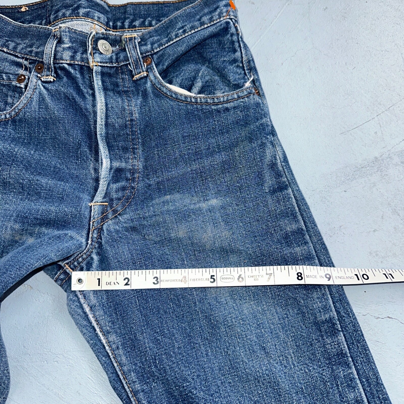 Levis 501 Big E Vintage 60s Redline Selvedge USA XX 1960s Jeans 66 Act 23x26