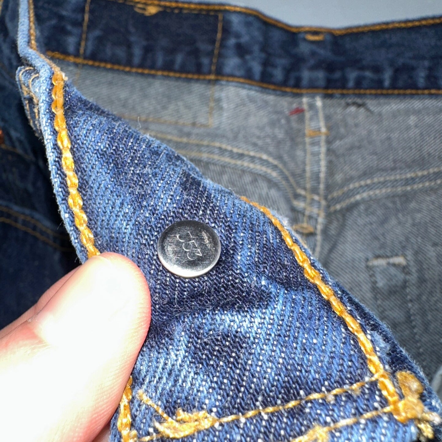 Levis 501 Vintage 90s USA XX Straight Leg Jeans Blue Dark Wash Act 24x29