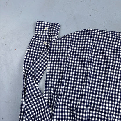 Ralph Lauren Boys XL Blue Gingham Check Long Sleeve Shirt 100% Cotton Polo