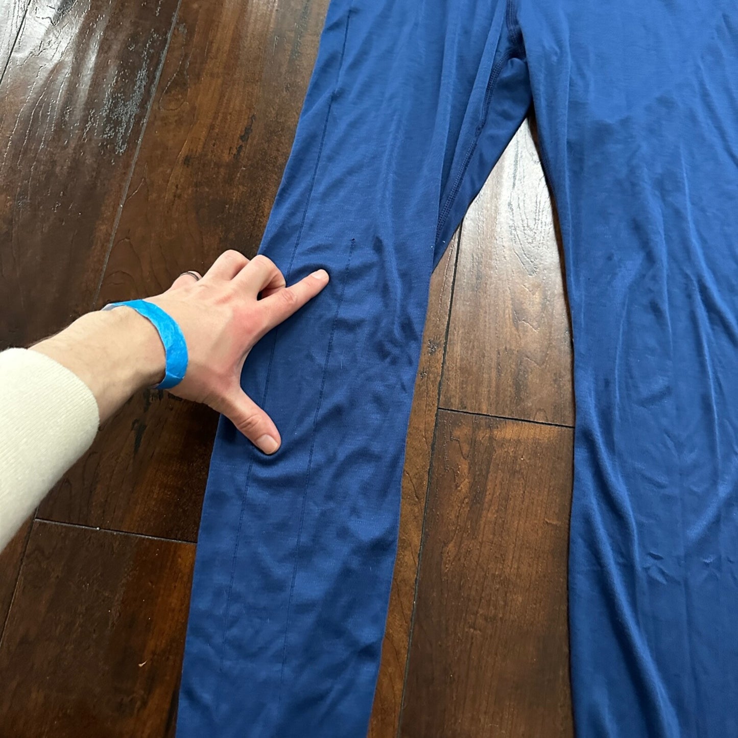 Patagonia Capilene Pants Mens Medium Blue USA Lightweight Baselayer Men Ripped