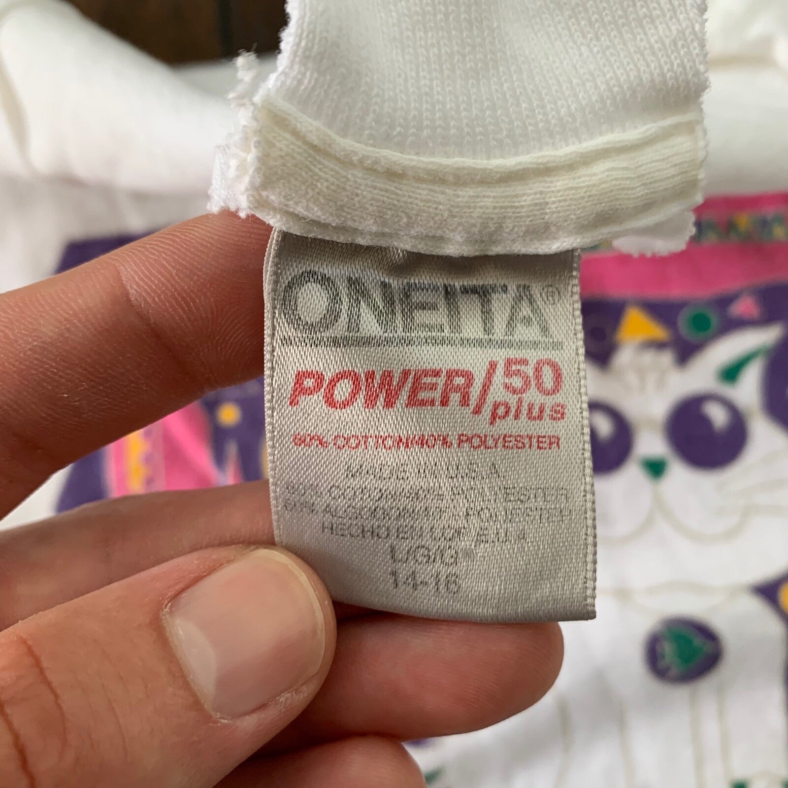 Oneita Cat Hipster Glasses Funky Vintage T Shirt 90s Tank Distressed Cut Chop