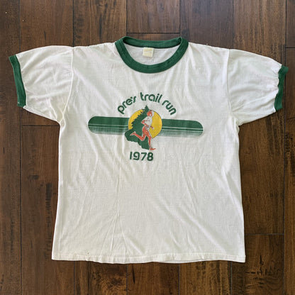 Vintage Nike T Shirt Mens 1978 Pre Trail Run Prefontaine Tee 70s Pinwheel Geisha