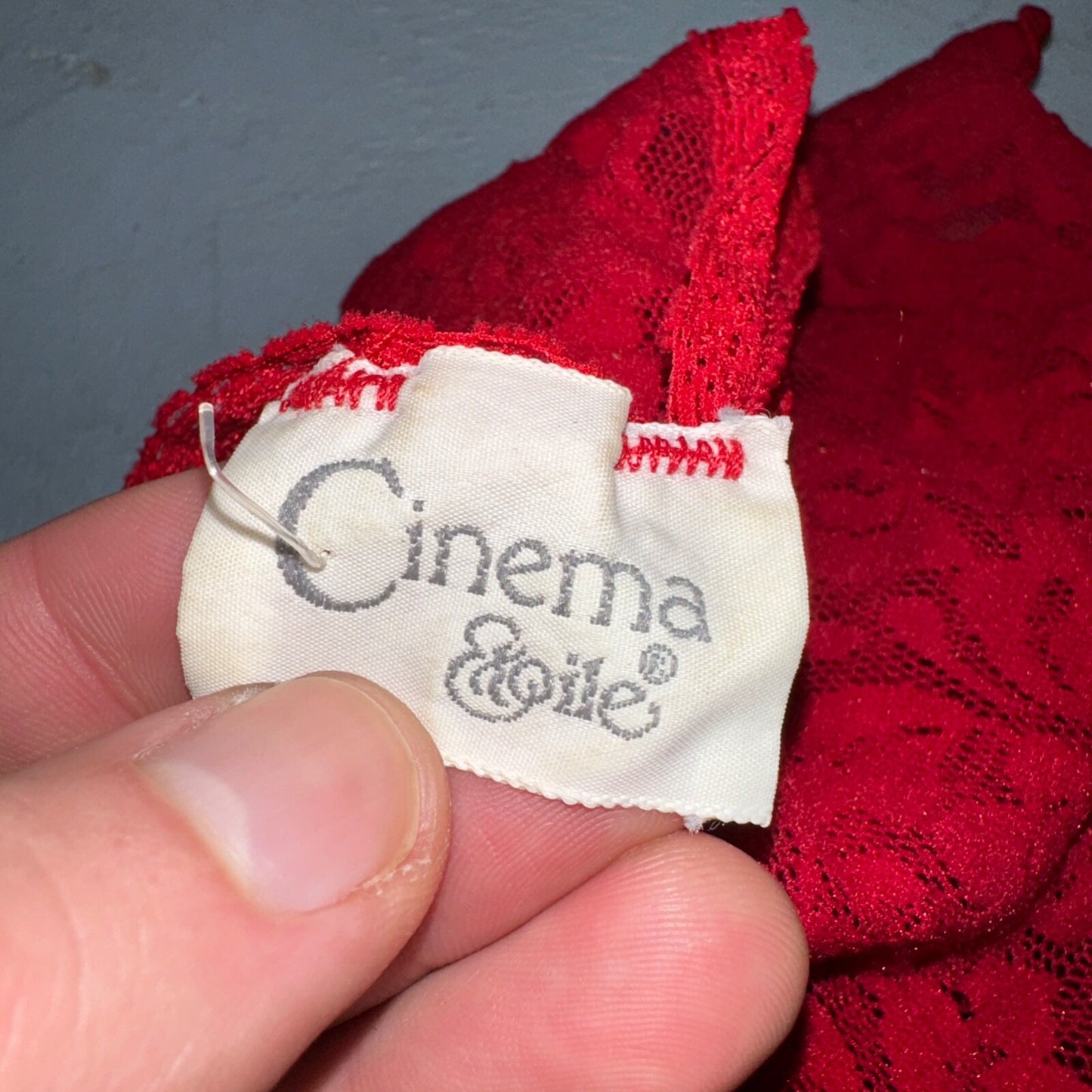 VTG Cinema Etoile 1970s Lingerie Slip Dress Sleepwear Full Sweep Nightgown Goth