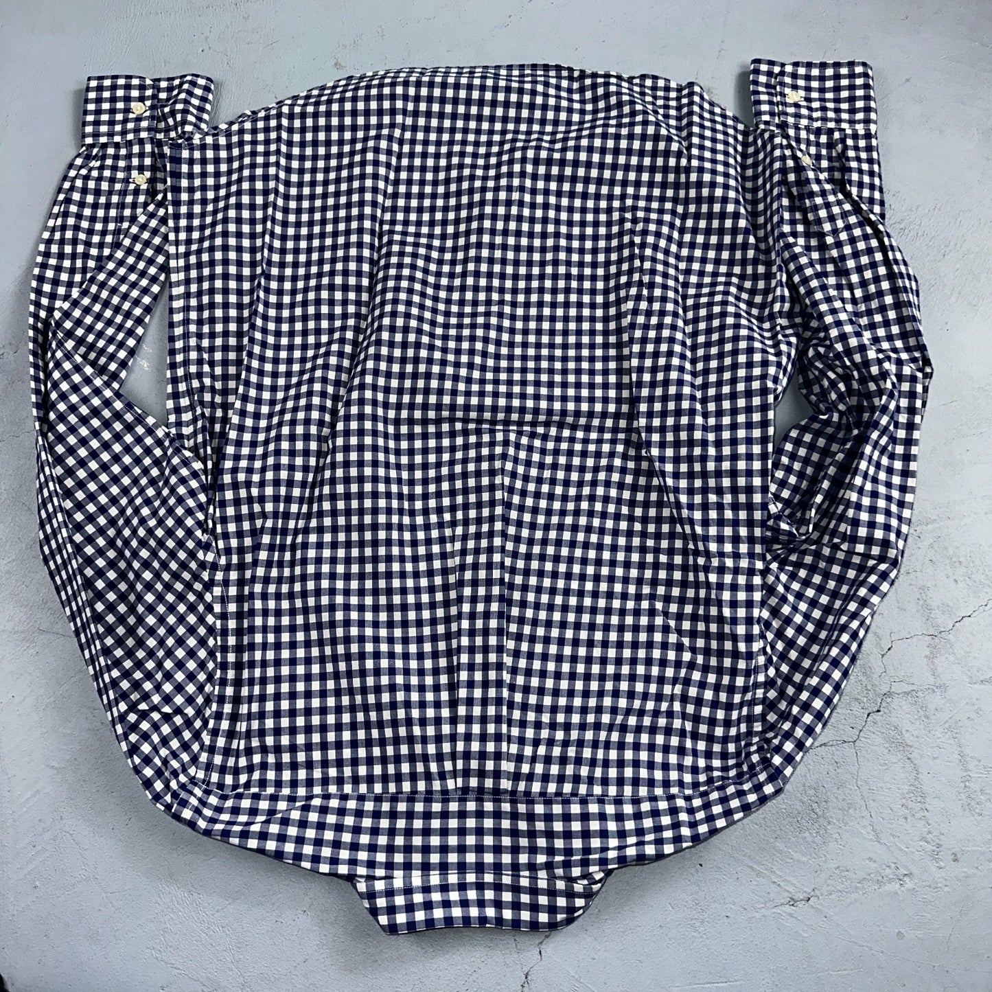 Ralph Lauren Boys XL Blue Gingham Check Long Sleeve Shirt 100% Cotton Polo