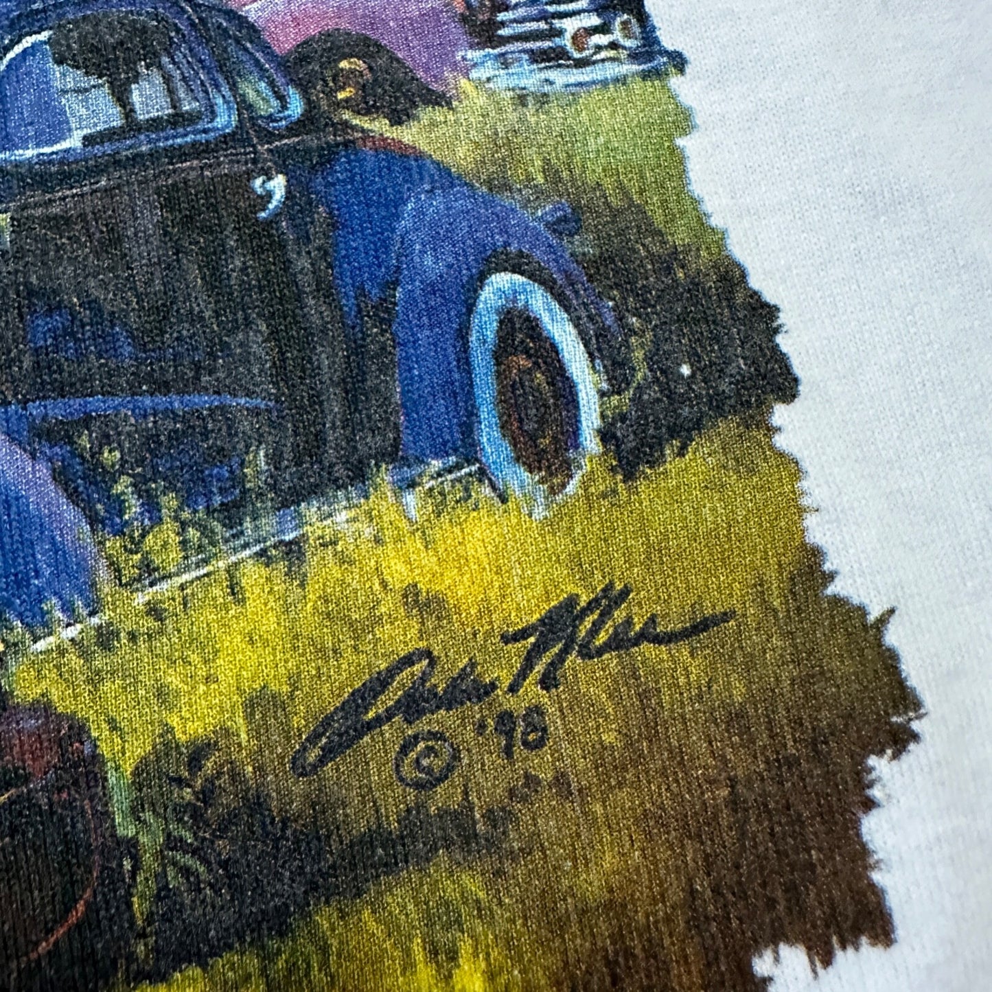 Farm Life VTG T Shirt Classic Antique Sports Cars America USA Nascar Driving