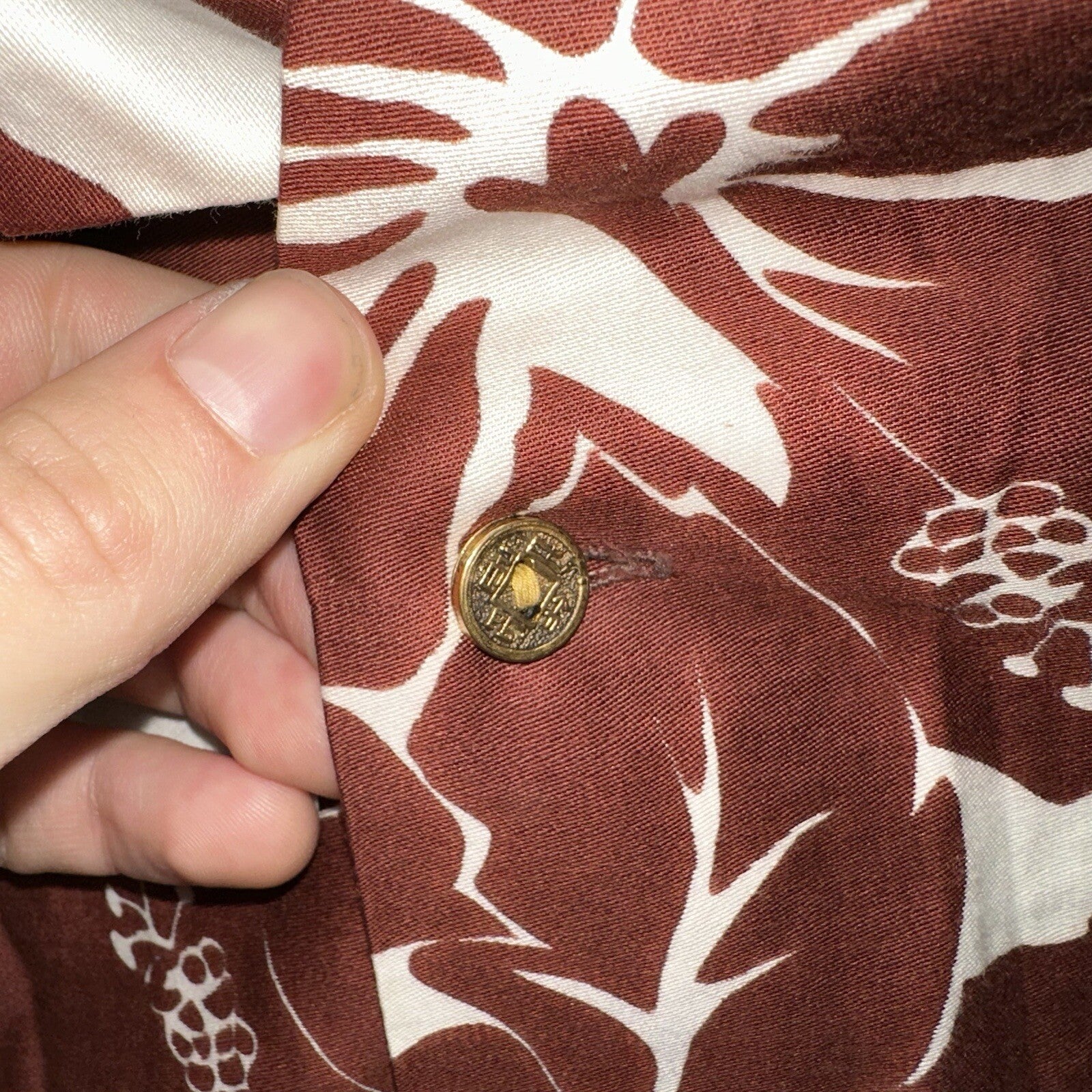 Vintage 50s Hawaiian Aloha Print Shirt Rockabilly Honolulu 60s Button Jantzen