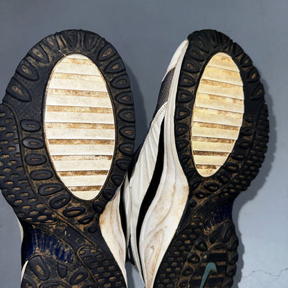 Vintage Nike Trainer Mens White Purple Size 10 USA Leather Sneaker 303901 Y2K